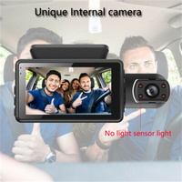Enregistreur vidéo pour voiture DVR 1080P Capteur G Caméra frontale et intérieure Caméra de tableau de bord à double objectif