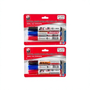 ปากกาไวท์บอร์ด 3 ชิ้น คละสี (ดำ แดง และน้ำเงิน) 12 ถาด - Product Image 1