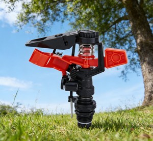 Aspersor de Impacto Ajustável POM 3/4\" 80B2A - 360 °   Bico de Água Rotativo para Sistema de Irrigação de Fazenda, Pomar e Jardim - Product Image 5