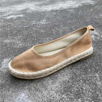 Espadrilles plates classiques pour femmes chaussures plates bout fermé mocassins à enfiler décontracté intérieur extérieur appartements