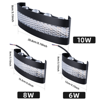 Lampe murale extérieure LED Dingdian, lampe murale LED pour hôtel, villa, cour, IP65 étanche, 6W 8W 10W, ABS, pour maison, commerce, jardin