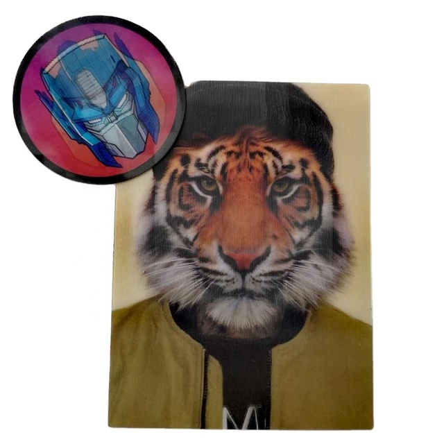Soft Material TPU Lenticular Fabric Label 3D Lenticular Patches Custom for Hats