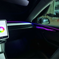 Kit d'éclairage d'ambiance LED pour voiture, 64 couleurs, pour Tesla Model Y 2025-2026, 22 pièces