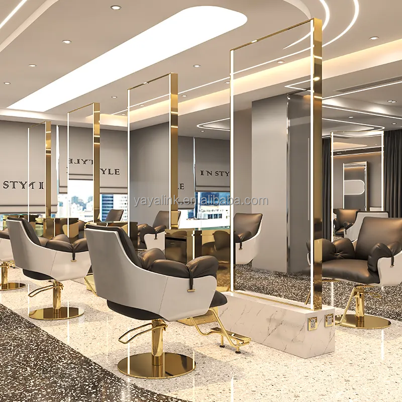 美容室　高級LEDミラー 高級LEDミラーヘアサロンスタイリングステーションビューティーサロン