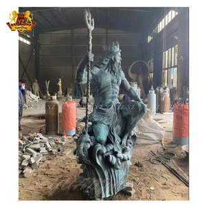Statue Aquaman en bronze moderne grandeur nature dieu de la mer Poséidon pour la maison jardin parc prix de gros laiton extérieur - Product Image 5