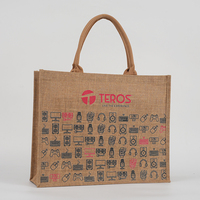 Sac fourre-tout réutilisable en toile de jute naturelle écologique avec fenêtre transparente Sac à provisions réutilisable en jute