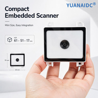 YUANAIDC Módulo Escáner de Código de Barras 2D Ultra Delgado Integrado, Lector de Códigos de Papel y Pantalla USB UART RS232, Android Java SDK 3.3V/5V