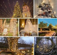 Guirlande lumineuse de Noël LED pour extérieur/intérieur Guirlande lumineuse extensible