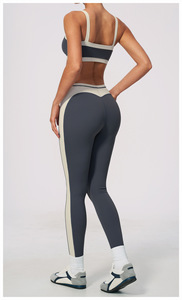 Ensemble de <span class=keywords><strong>sport</strong></span> pour femmes en 6 pièces contrastées, tenue de course et de fitness, vêtements pour femmes à séchage rapide, vêtements de tennis avec shorts - Product Image 4