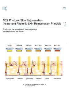 Fotorejuvenecimiento con mango 1/2 de longitud de onda múltiple, mejora la textura de la piel, reducción de arrugas, estiramiento de la piel para salón de belleza - Product Image 6