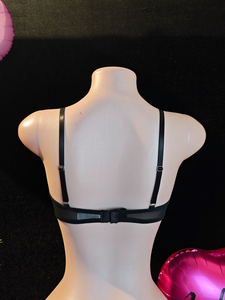 Reggiseno <span class=keywords><strong>Balconette</strong></span> da Donna in Jersey con Ricamo Floreale e Rete Trasparente, con Ferretto, Traspirante, Push-up, Bordo in Pizzo Nero, per Uso Quotidiano Intimo - Product Image 4