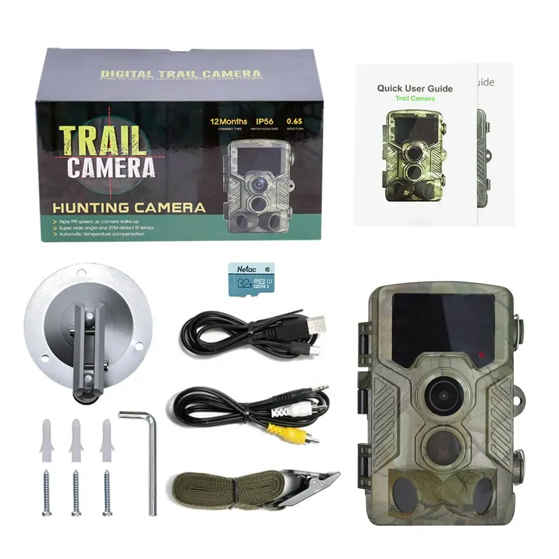 MZJ Optics 20MP 4K Video Trail Camera 0.2S Triggering Tracking Camera Hunting IP66 Waterproof Night Vision Wildlife Camera