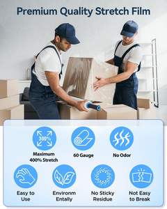 Huamaohengchun Rollo de Envoltura Retráctil de Grado Alimenticio HDPE de 15 Pulgadas y 1000 Pies, Resistencia Industrial, Calibre 80, Estiramiento del 500% - Product Image 4