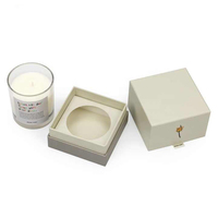Boîte-cadeau de cosmétiques de petit couvercle et de base de haute qualité boîte d'emballage marron clair, boîte-cadeau d'ensemble de bougies d'impression de modèle
