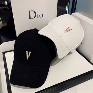 D10 หมวกเบสบอลผ้าฝ้ายหมวกบังแดดสำหรับทั้งชายและหญิงสีขาวสีดำสีชมพูสีกากี - Product Image 1