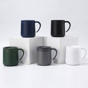 Custom logo Promotional Business Gift Vacuum Office Double Wall Insulated <b>Coffee</b> Cup 12oz Stainless Steel <b>Coffee</b> Mug Wiht Handle - Product Image 2