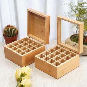Boîte en bois MDF personnalisée faite à la main par Dorit, organisateur de bureau portable pour les huiles essentielles, le stockage d'échantillons de parfum, etc. - Product Image 1