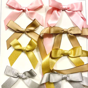 Handmade Shiny Ribbon <strong>Bow</strong> with <strong>Elastic</strong> Cord <strong>Loop</strong> Hot Sale Packaging Decoration for Gifts for Unique <strong>Bow</strong> Knot - Product Image 5