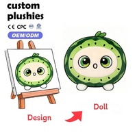 Kawaii fruit- en groentepluche speelgoed groothandel op maat gemaakte cartoon aardbei kiwi pluche knuffels zacht comfort kinderspeelgoed