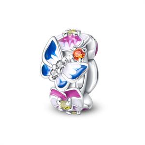 Hermosa mariposa flor hilo seguridad cuenta Popular moda cobre joyería con circón 925 <span class=keywords><strong>Plata</strong></span> al por mayor - Product Image 6