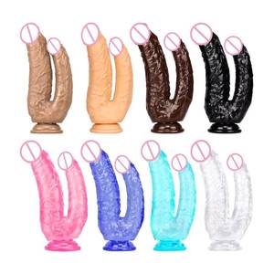 Ventouse double gode pour femme, sex-toy pour adulte, pénis gay, gode érotique, anal, consolador, buttplug, jouet sexuel pour lesbiennes - Product Image 1
