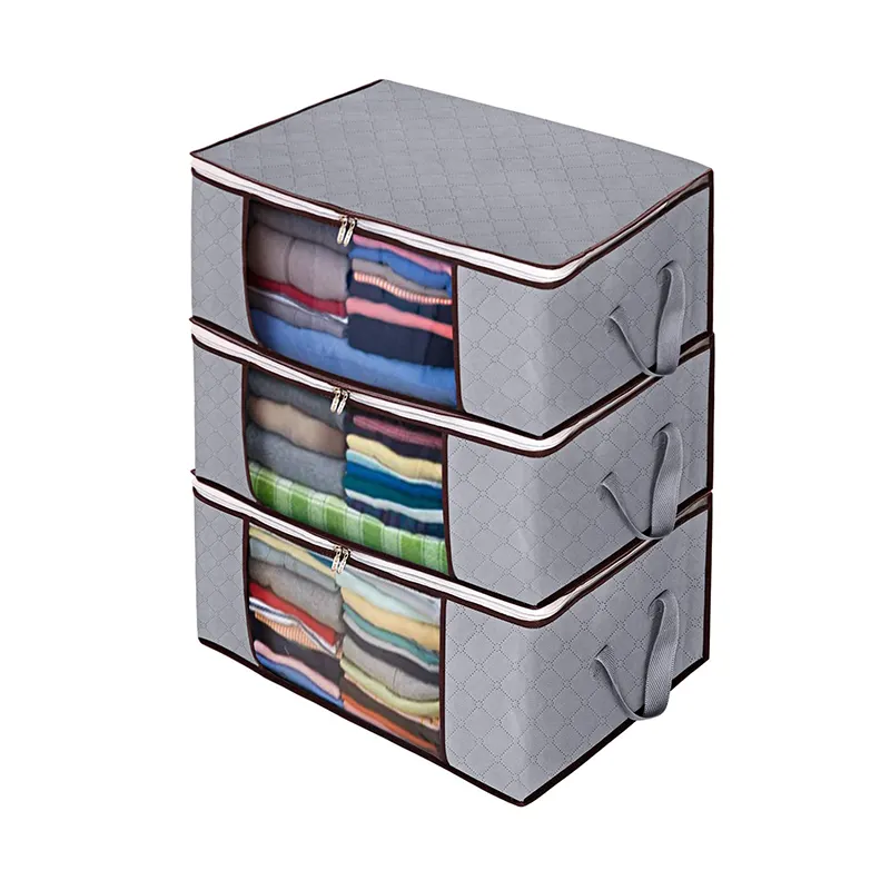 Home Supplies Clothes Storage Bag Large Capacity Organizer With Reinforced Handle and Sturdy Zipper