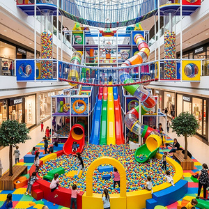 Equipo de juegos para interiores, estructura de juegos blandos, parque de trampolines para centro comercial, suministros para área de juegos infantiles - Product Image 1