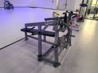 Banc de musculation horizontal isolaire à charge par plaques en acier Rosen Fitness pour usage commercial en salle de sport, poids maximal de l'utilisateur 200 kg