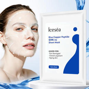 Masque facial Icesea OEM au peptide de cuivre bleu, masque réparateur hydratant avec GHK-cu et acide hyaluronique - Product Image 2