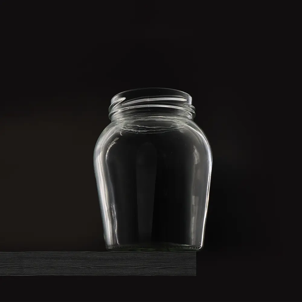 Vente en gros de bouteille de sauce en pot de verre de 360ml Récipient alimentaire recyclable écologique pour aliments emballés