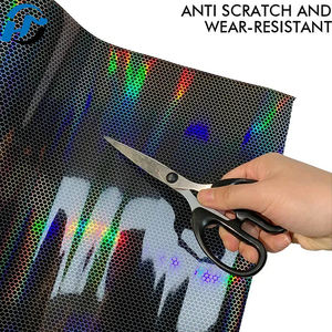 Autocollants de voiture en vinyle imperméables à l'eau autocollants antibrouillard laser en nid d'abeille pour phares et feux arrière - Product Image 3