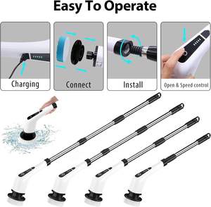 Cepillo Eléctrico de Limpieza <span class=keywords><strong>7</strong></span> en 1, Cepillo Giratorio Eléctrico para Limpieza del Hogar, para Baño - Product Image 5