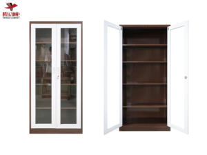 Modern <strong>Office</strong> Glass-Frame Metal Filing <strong>Cabinet</strong> with Glass Doors for School Supermarket Basement Dining Use - Product Image 4