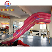 Toboggan aquatique gonflable commercial en PVC pour yacht avec souffleur d'air, capacité 100-500 kg, idéal pour bateaux, marinas et fêtes
