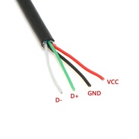 Câble USB en cuivre pur, mâle vers femelle, blindé tressé, fil nu, extrémité ouverte, pour utilisation informatique
