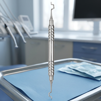 Pince chirurgicale dentaire manuelle en acier inoxydable, type faucille, 130 mm, avec applicateur élastique pour chirurgie buccale