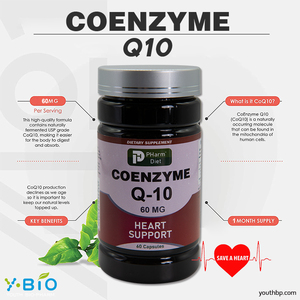 Coenzyme Q10 (Ubiquinone) Vitamin B3 Red Yeast Rice Extract Antioxidant 60 <strong>Pills</strong>/Bottle 60mg/<strong>Pill</strong> Energy Support - Product Image 3
