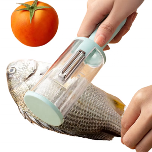 Offre Spéciale Éplucheur Coupe-Légumes Multifonction Accessoires de <span class=keywords><strong>Cuisine</strong></span> en Plastique et Acier Inoxydable pour Éplucher, Écailleur et Râpe - Product Image 6
