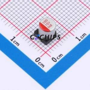 1010100506TR ตัวเก็บประจุแบบแข็ง SMD, D5xL6 มม. ( ความจุ: 100uF ) ( แรงดันไฟฟ้า: 10V ) - Product Image 1