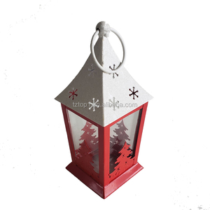<span class=keywords><strong>Casa</strong></span> de nieve de Navidad y decoración del árbol Tealight vela titular linterna con rojo y nieve de Color - Product Image 1
