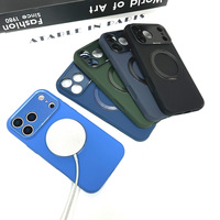 Étui magnétique en silicone pour iPhone 18 17 Pro Max avec protection 360 °   Support rotatif pour téléphone, coque de protection intégrale antichoc au toucher doux