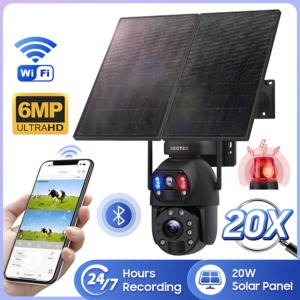 20 Wát panel năng lượng mặt trời ngoài trời toàn cảnh PTZ <span class=keywords><strong>IP</strong></span> <span class=keywords><strong>Camera</strong></span> An Ninh 20x Zoom kép HD 6MP mạng thông minh CCTV Tốc Độ Wifi CMOS cảm biến đám mây - Product Image 3