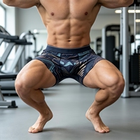 Sous-vêtements pour hommes en polyester avec logo personnalisé, caleçons boxer respirants, séchage rapide, taille élastique, antidérapants, lingerie quotidienne pour hommes, OEM
