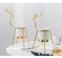 Style nordique Table Décoration Métal Fer Cerf Elk En Forme De Stockage Rack Plante Pot Pot De Fleur pour Bureau Décor Métal Artisanat Chine
