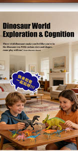 Juego de juguetes de dinosaurios <span class=keywords><strong>T</strong></span>-<span class=keywords><strong>Rex</strong></span> para niños con caja de almacenamiento y mapa de animales de plástico |   Mundo de Dinosaurios Realista - Product Image 4