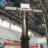 Poteau d'éclairage d'urgence vertical télescopique HYML modèle AN4-150-1600-4000 4M avec lampes LED intégrées, portable