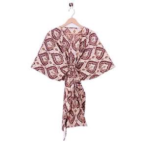 Kaftan 100 % coton tissé naturel pour femme, imprimé indien, style ample, tenue décontractée d'été, idéal pour se détendre au printemps - Product Image 1
