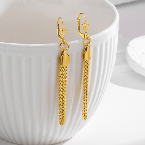 Ensemble de bijoux queue de renard en alliage de zinc doré, collier, bracelet et boucles d'oreilles, unisexe, pour soirée, tendance - Product Image 2