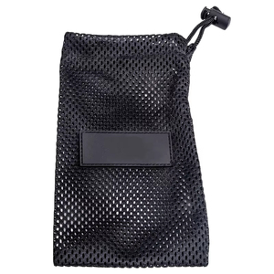 Serviette de plage en maille polyester recyclée et réutilisable, écologique, avec logo personnalisé, sac à cordon pour la plage, la gym et le yoga - Product Image 4