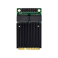 Kartu Jaringan Industri Mini PCI-Express I350-T2 Dual Power Ports RJ45 Gigabit Wired LAN Server untuk Kontrol Industri, Tersedia dalam Stok